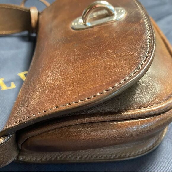 Ralph Lauren Collection Brown Italian Calf & Silver Accent Micro Shoulder Bag - Picture 7 of 16